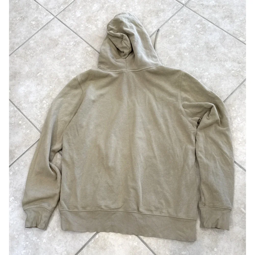 The North Face Hoodie Me Sz M Half Dome Sweatshirt‎ Pullover Beige Casual *See